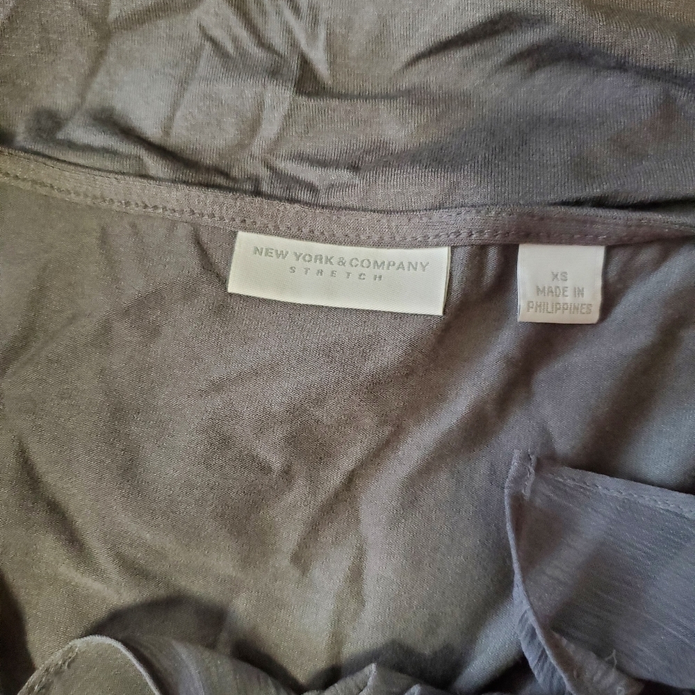 New York & Company Sleeveless Ruched Chiffon Top - Picture 13 of 13